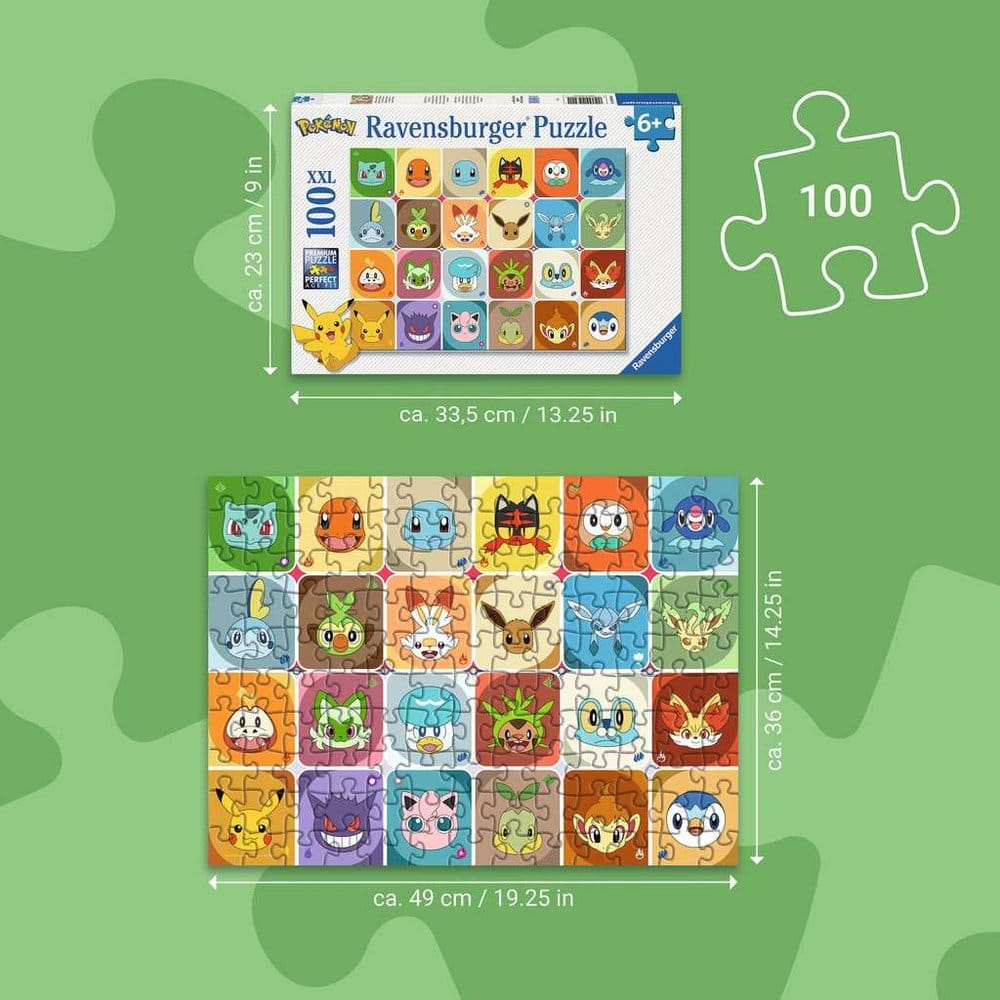 Pokémon Kinderpuzzel Pokémon Gezichten (100 Stuks XXL)