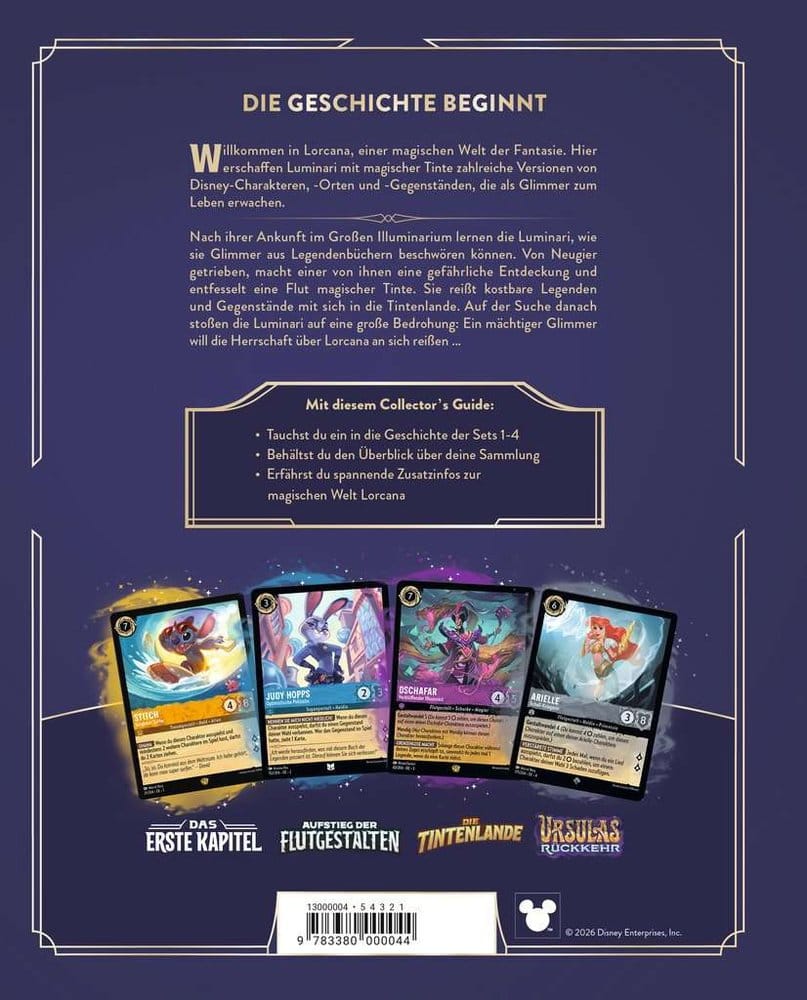 Disney Lorcana TCG-boek De officiële verzamelgids: sets 1-4 *Duitse versie*