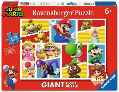 Super Mario gigantische vloerpuzzel Mario's vrienden en vijanden (125 stukjes)