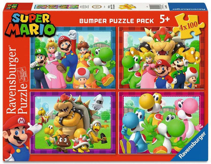 Super Mario-puzzel 4-pack Tijd voor Mario! (4x100 stuks)