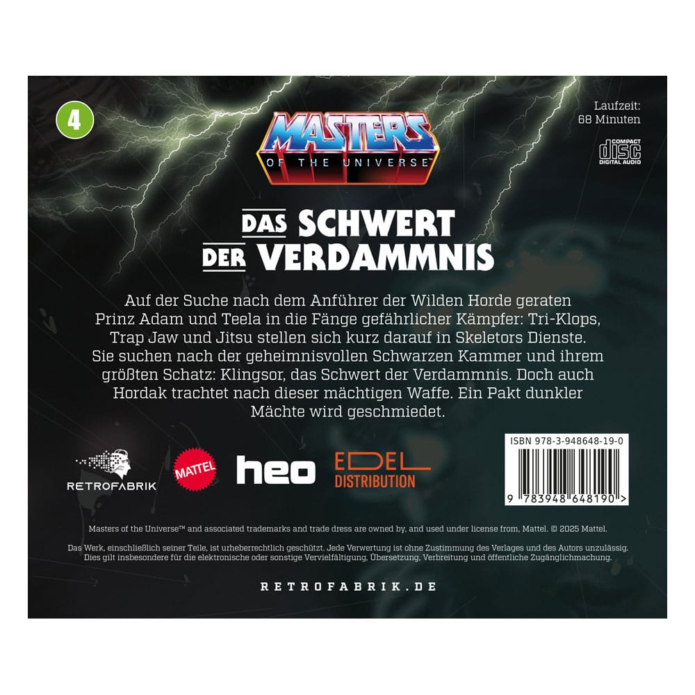 Masters of the Universe Radio Play CD aflevering 4: Das Schwert der Verdammnis *Duitse versie *