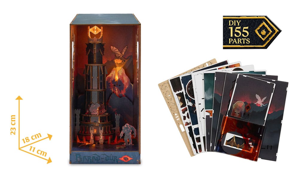 The Lord of the Rings Tiny Adventures Boek Nook Mini Diorama Barad-Dûr 23 cm