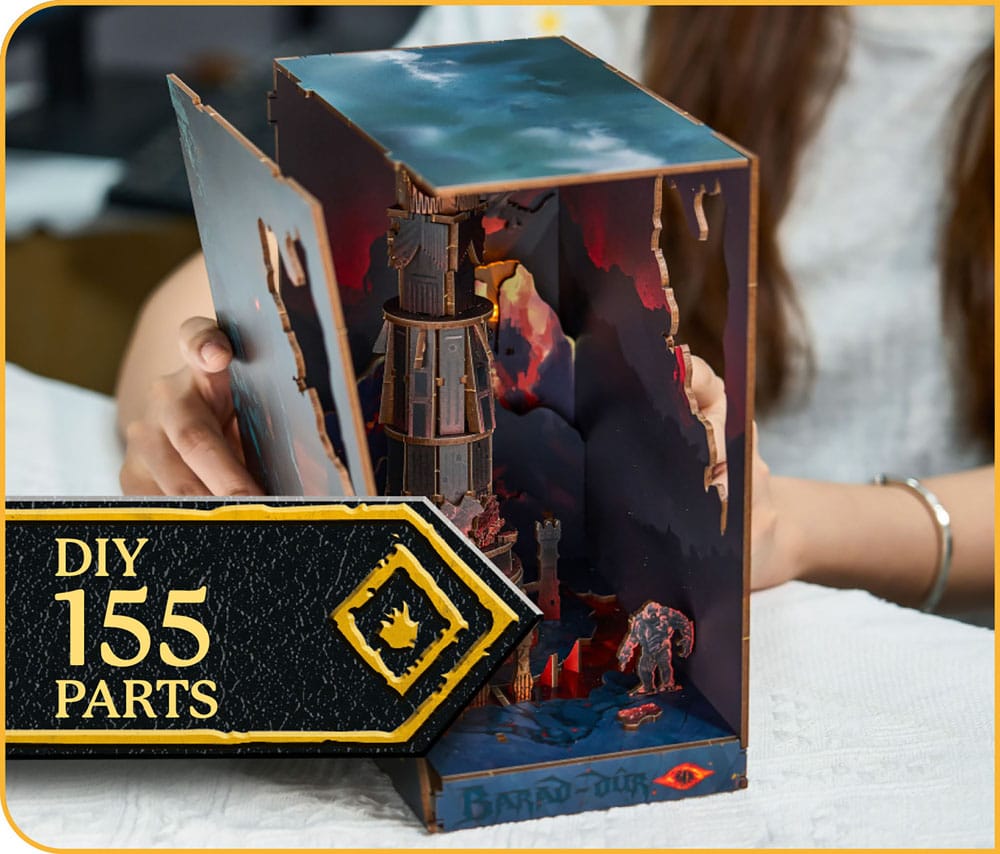 The Lord of the Rings Tiny Adventures Boek Nook Mini Diorama Barad-Dûr 23 cm