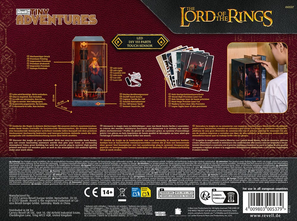 The Lord of the Rings Tiny Adventures Boek Nook Mini Diorama Barad-Dûr 23 cm