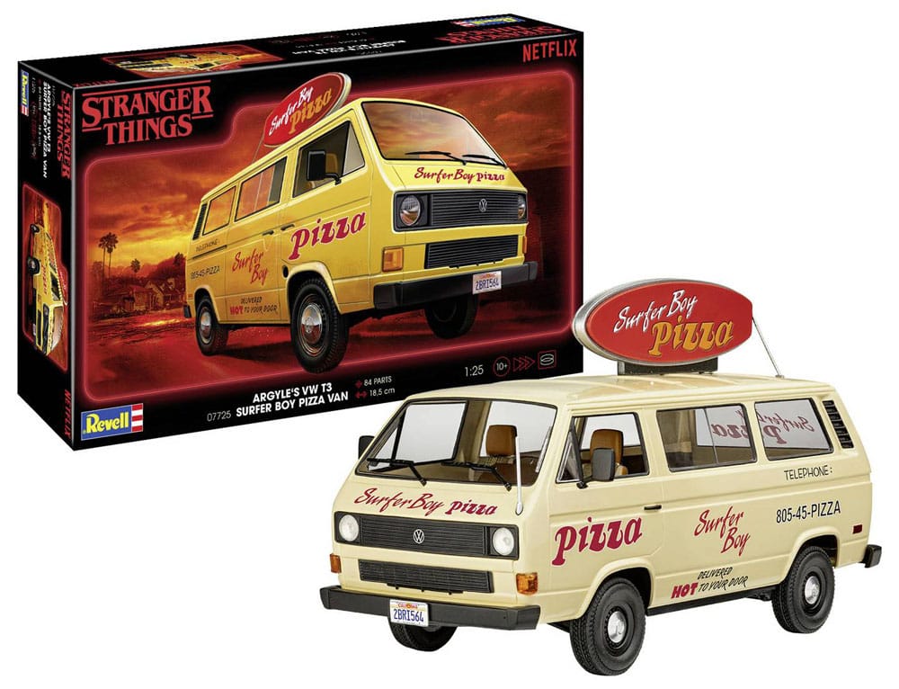 Stranger Things Modelbouwset 1/25 VW T3 Bus Surfer Boy 19 cm