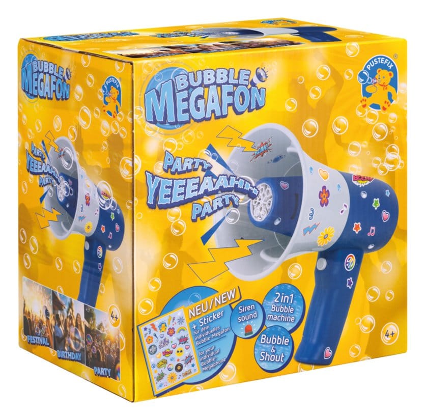 Pustefix Bubble Megafoon Assortiment (4)