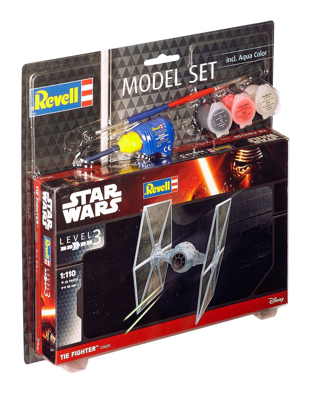 Star Wars Model Kit 1/110 Model Set Tie Fighter 9 cm
