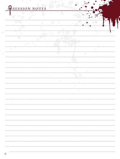 Vampire: The Masquerade 5e editie RPG Journal Uitgebreid karakterblad Journal *Engelse versie*