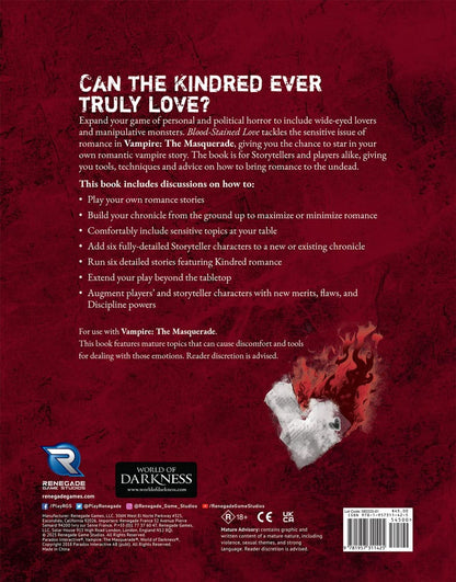 Vampire: The Masquerade 5e editie RPG-boek Blood-Stained Love Sourcebook *Engelse versie*