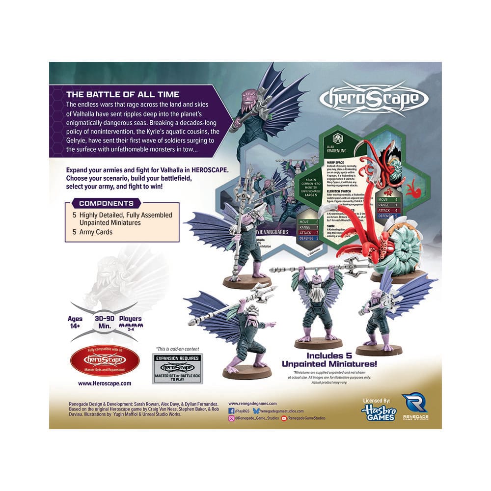 Heroscape Army Expansion Embers of War: Krakenling & Gelryie Vanguards *Engelse versie*