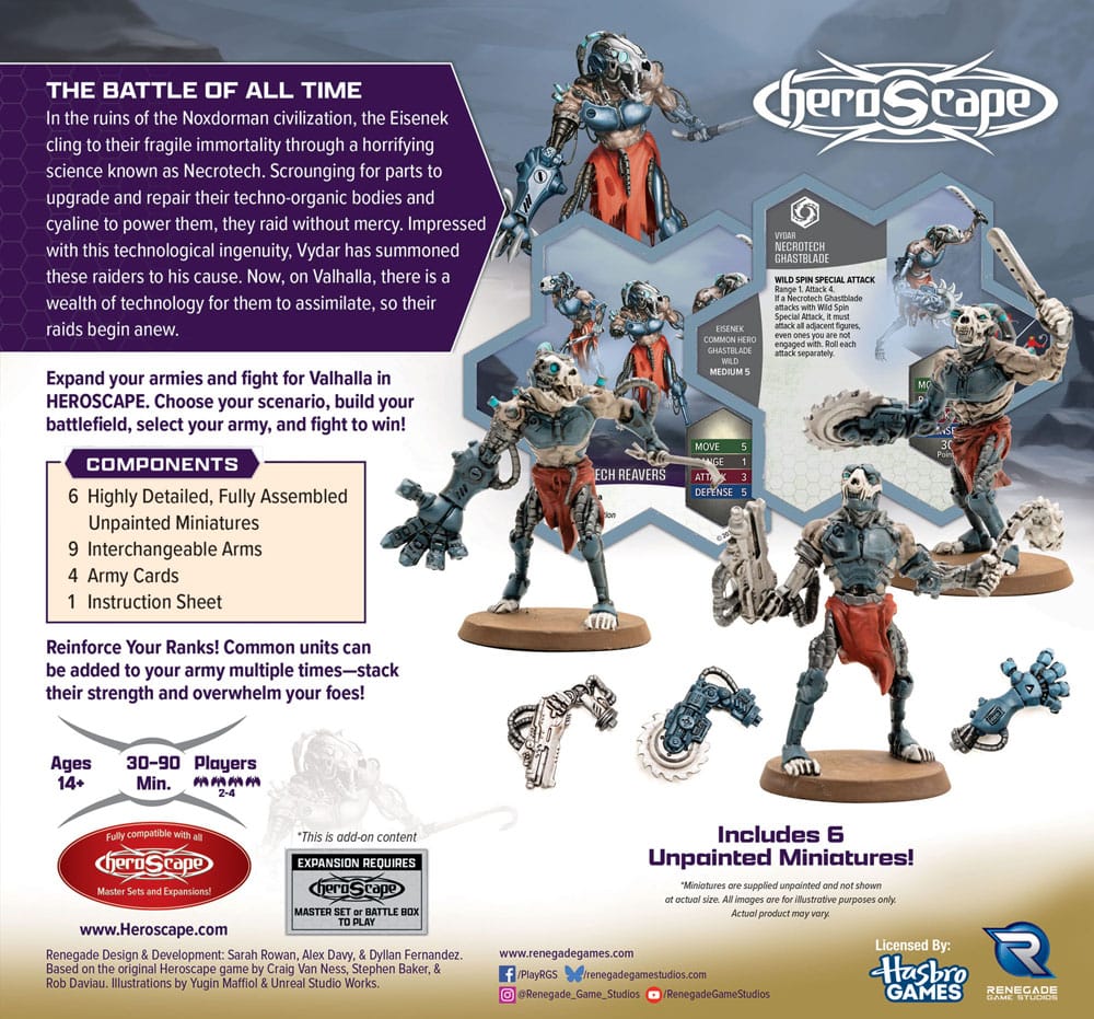 Heroscape-legeruitbreiding Age of Annihilation Opgewaardeerde Necrotech Reavers (algemeen) *Engelse versie*