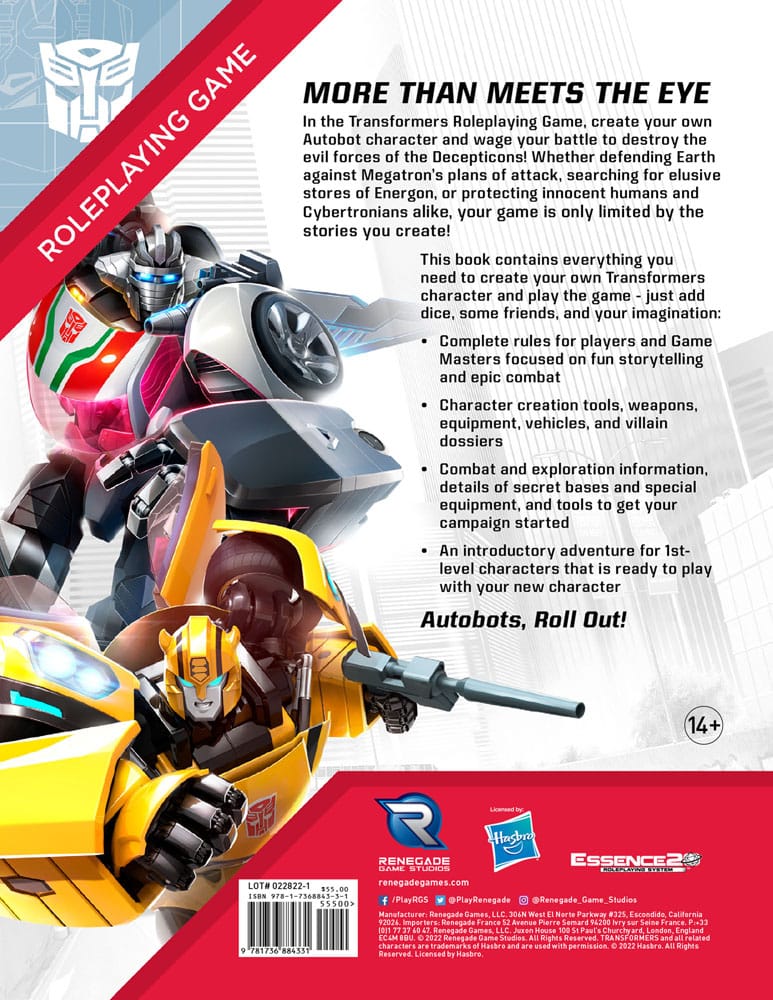 Transformers RPG Core Rulebook *Englische versie *