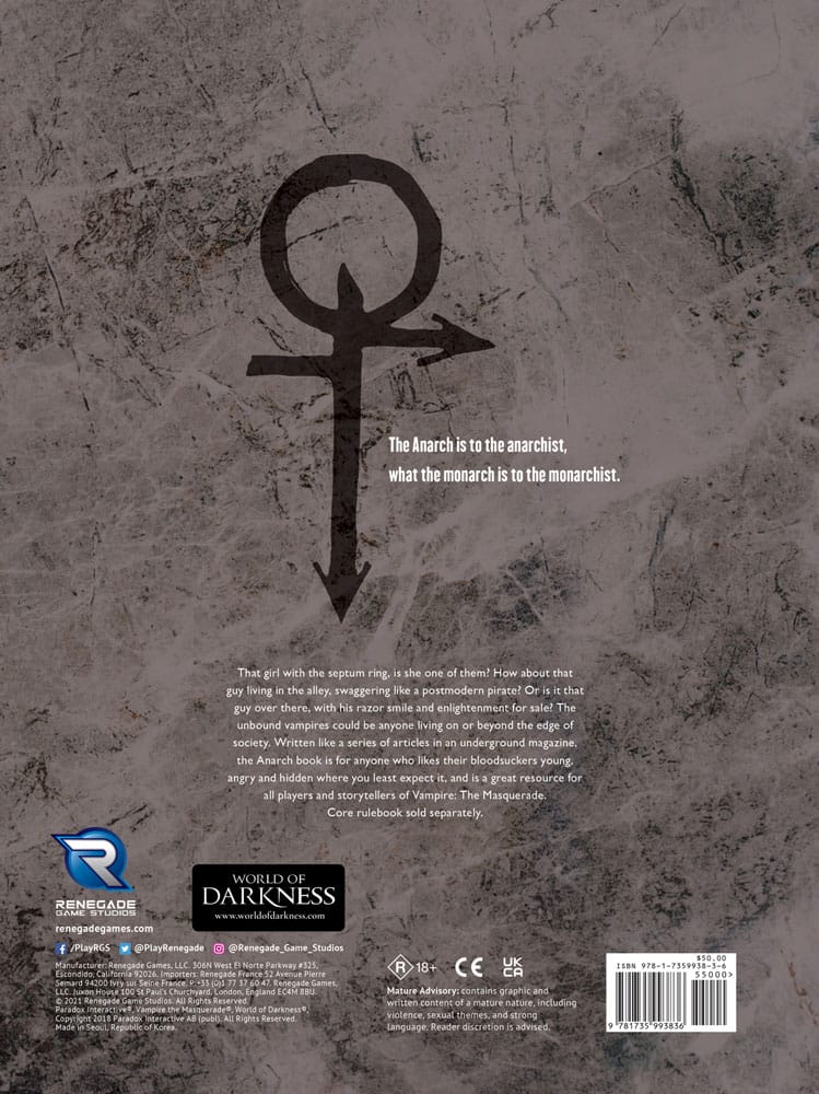 Vampire: The Masquerade 5e editie RPG-boek Alma Maters Sourcebook *Engelse versie*