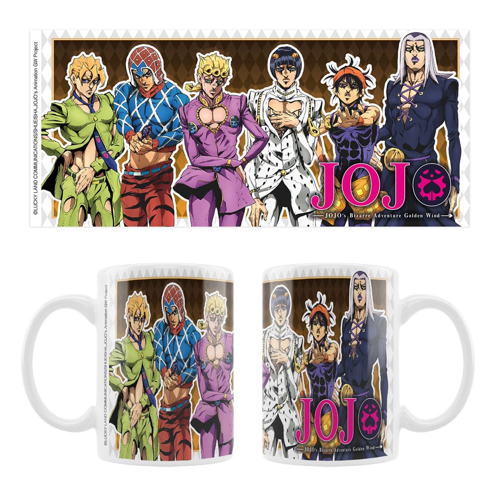 JoJo's bizarre avontuur deel 5: Hoofdpersonen van de keramische mok van de Gouden Wind