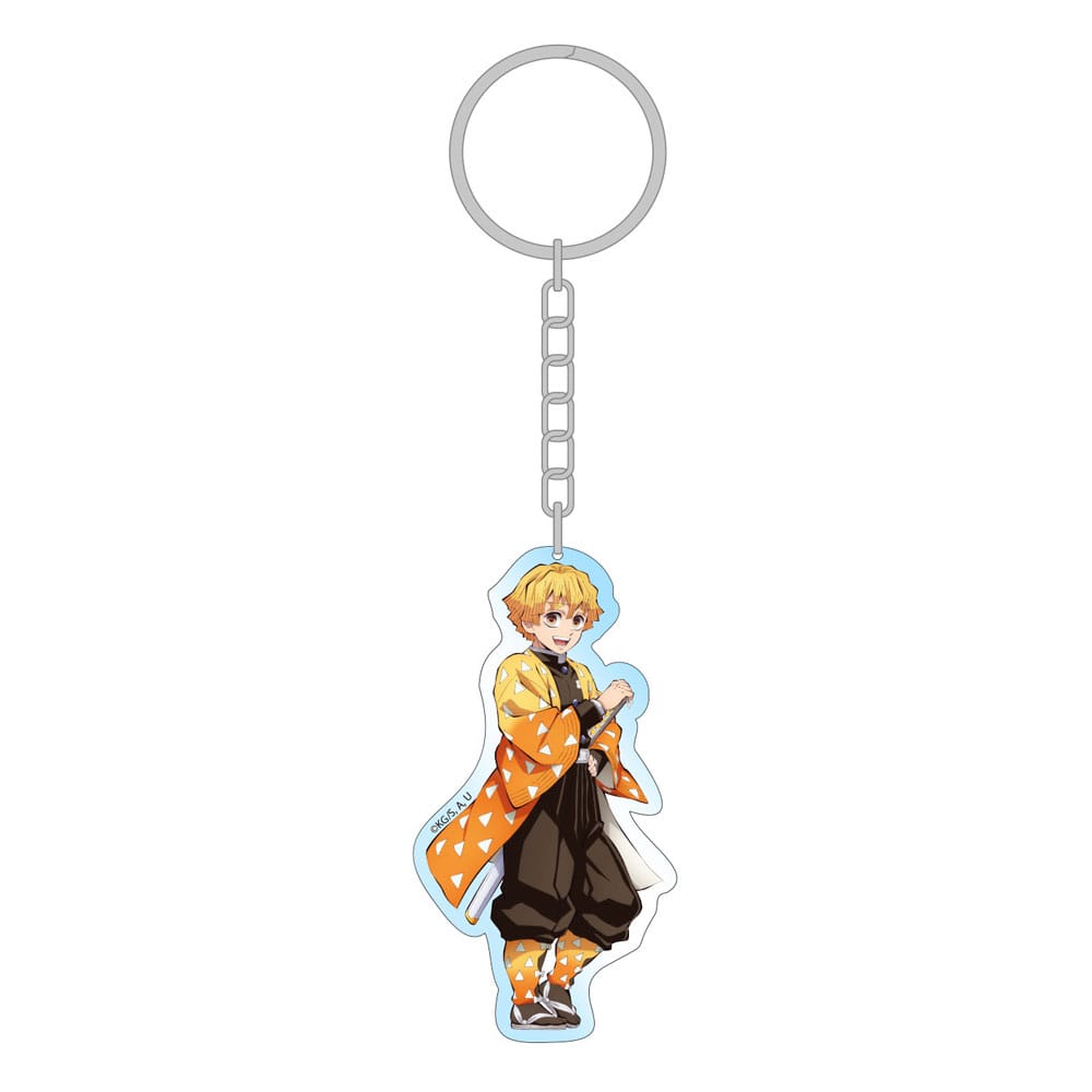 Demon Slayer: Kimetsu no Yaiba acryl sleutelhanger Zenitsu holografisch 7 cm