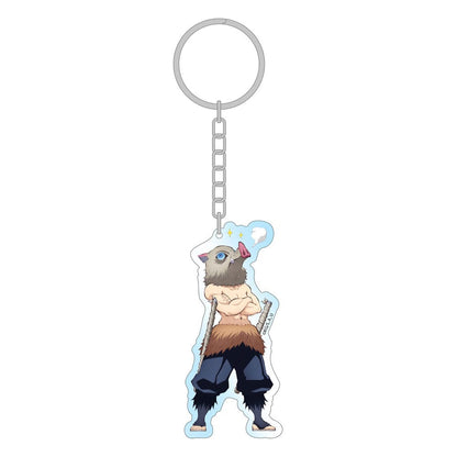 Demon Slayer: Kimetsu no Yaiba acryl sleutelhanger Inosuke holografisch 8 cm