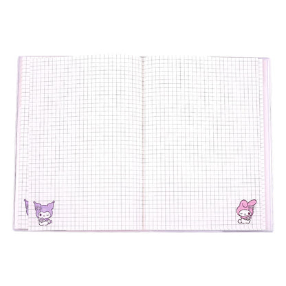 Sanrio Notitieboekje Kuromi & My Melody Pastelbloem Holografisch Geruit