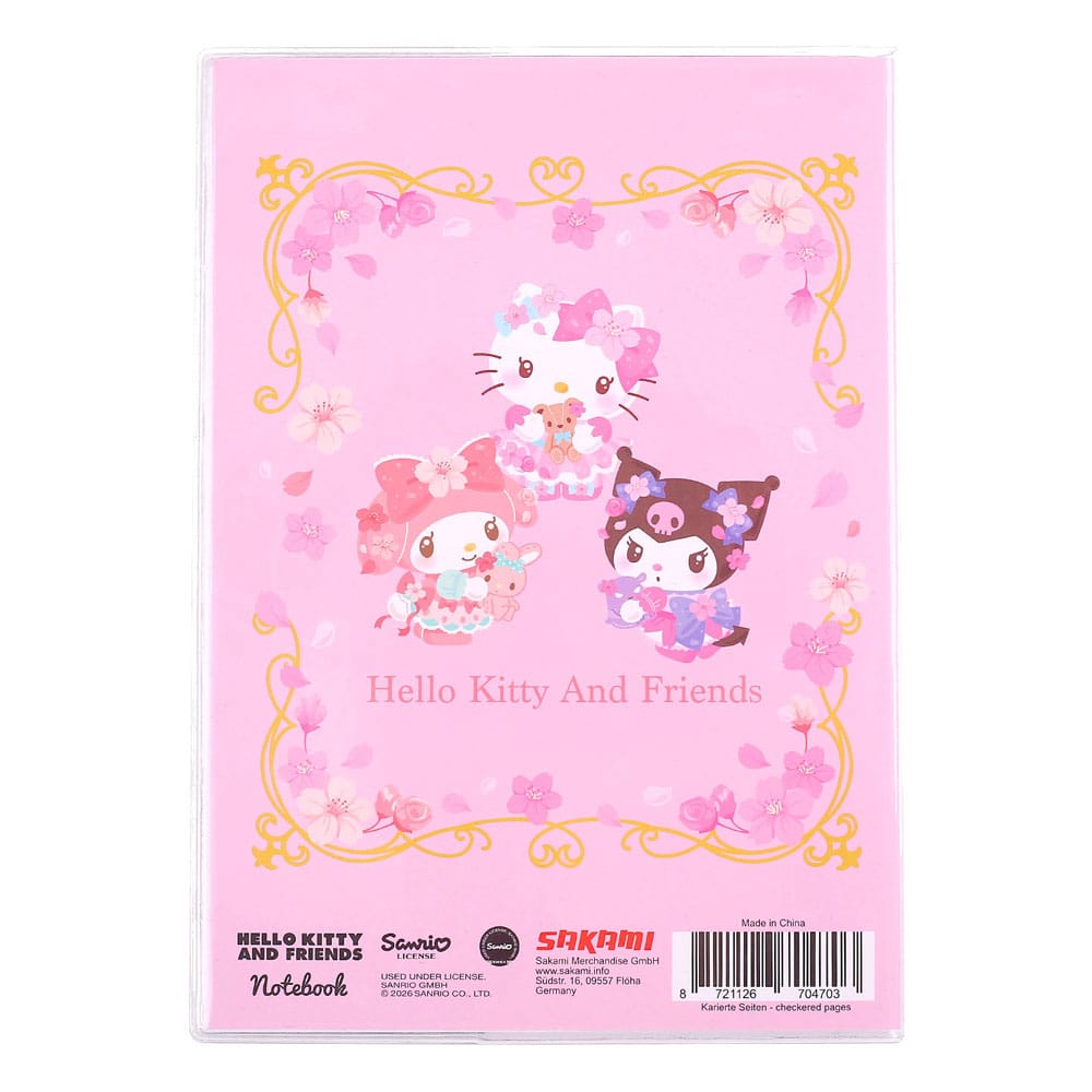 Sanrio Notitieboekje Hello Kitty & Friends Sakura-serie Holografisch geruit