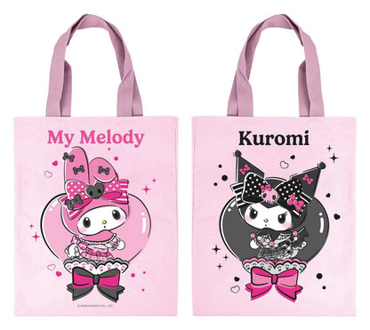 Sanrio Roze Zwarte Partij Serie Tote Bag Mijn Melodie & Kuromi