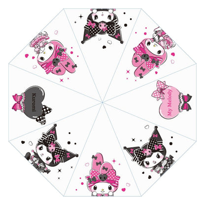 Sanrio Pink Black Party Series Paraplu Kuromi & My Melody Transparant