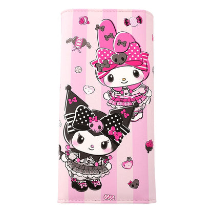 Sanrio Roze Zwarte Party Series Portemonnee Kuromi & My Melody