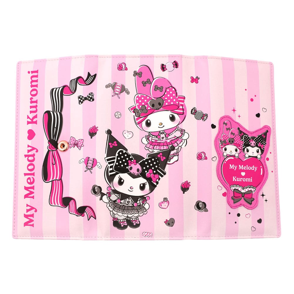 Sanrio Roze Zwarte Party Series Portemonnee Kuromi & My Melody
