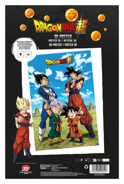 Dragon Ball Super 3D Poster Battle of Gods Goku Vegeta Familie 38 x 58 cm