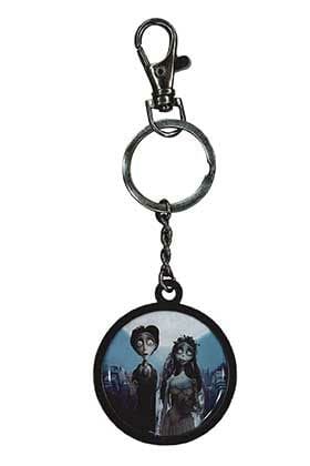Corpse Bride Metalen sleutelhanger koppel & logo 7 cm
