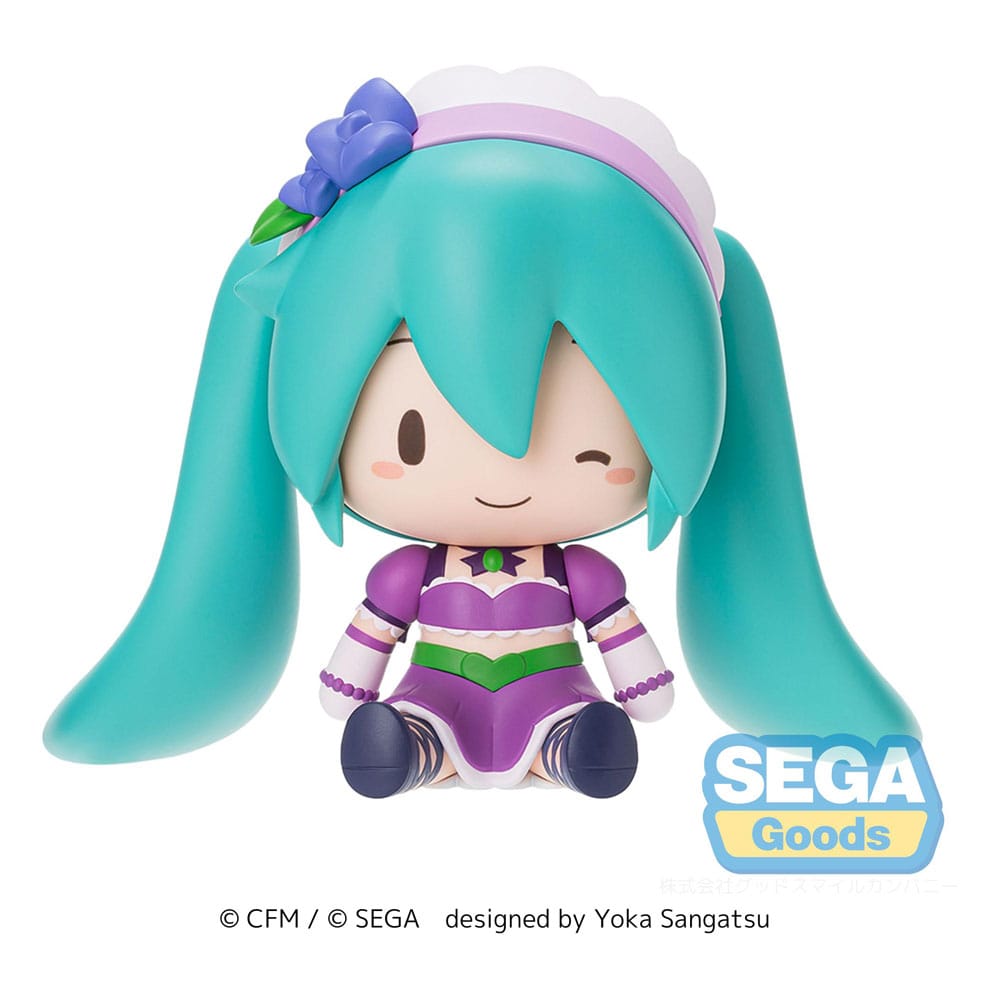 Character Vocal Series 01: Hatsune Miku Fuwa Petit Chibi-figuur Hatsune Miku x Love en Berry Verkleed je en dans! Glinsterend Paars 8 cm