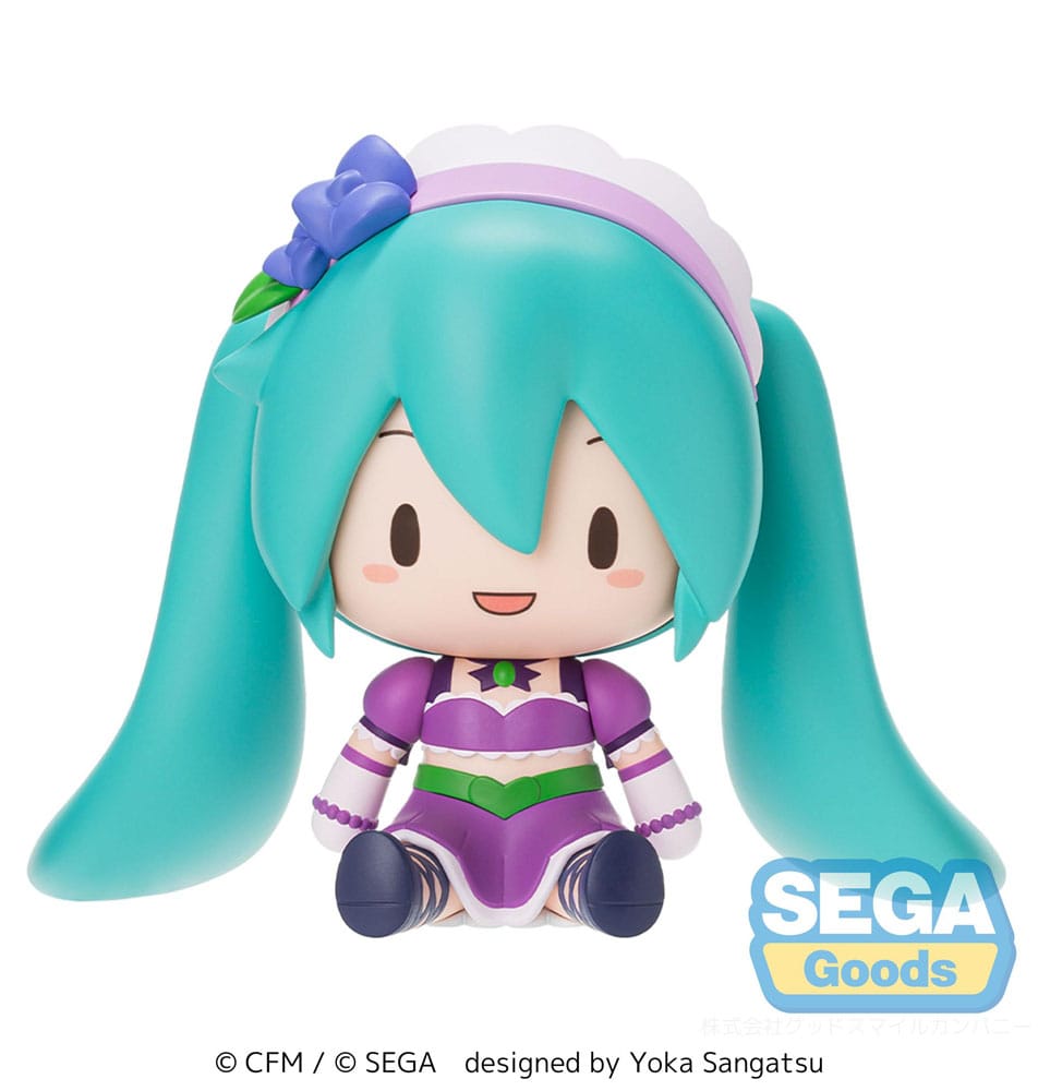 Character Vocal Series 01: Hatsune Miku Fuwa Petit Chibi-figuur Hatsune Miku x Love en Berry Verkleed je en dans! Glinsterend Paars 8 cm