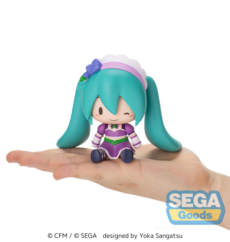 Character Vocal Series 01: Hatsune Miku Fuwa Petit Chibi-figuur Hatsune Miku x Love en Berry Verkleed je en dans! Glinsterend Paars 8 cm