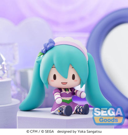 Character Vocal Series 01: Hatsune Miku Fuwa Petit Chibi-figuur Hatsune Miku x Love en Berry Verkleed je en dans! Glinsterend Paars 8 cm