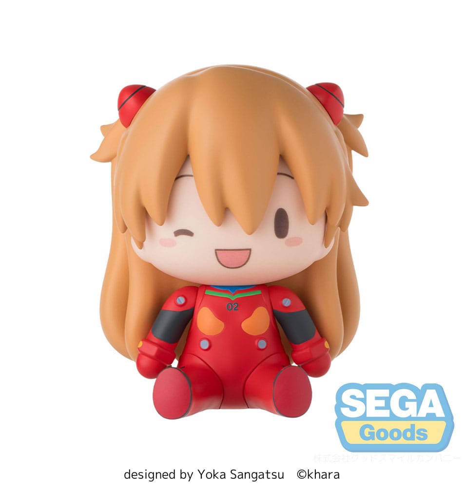 Evangelion: Nieuwe Theatrale Editie Fuwa Petit Chibi Figuur Asuka Plug Suit 8 cm