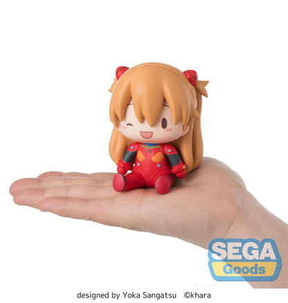 Evangelion: Nieuwe Theatrale Editie Fuwa Petit Chibi Figuur Asuka Plug Suit 8 cm