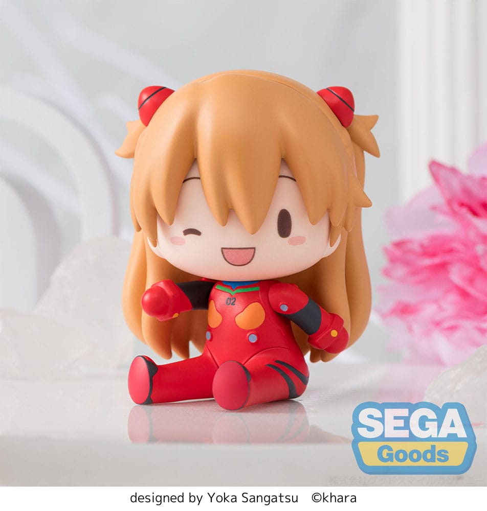 Evangelion: Nieuwe Theatrale Editie Fuwa Petit Chibi Figuur Asuka Plug Suit 8 cm