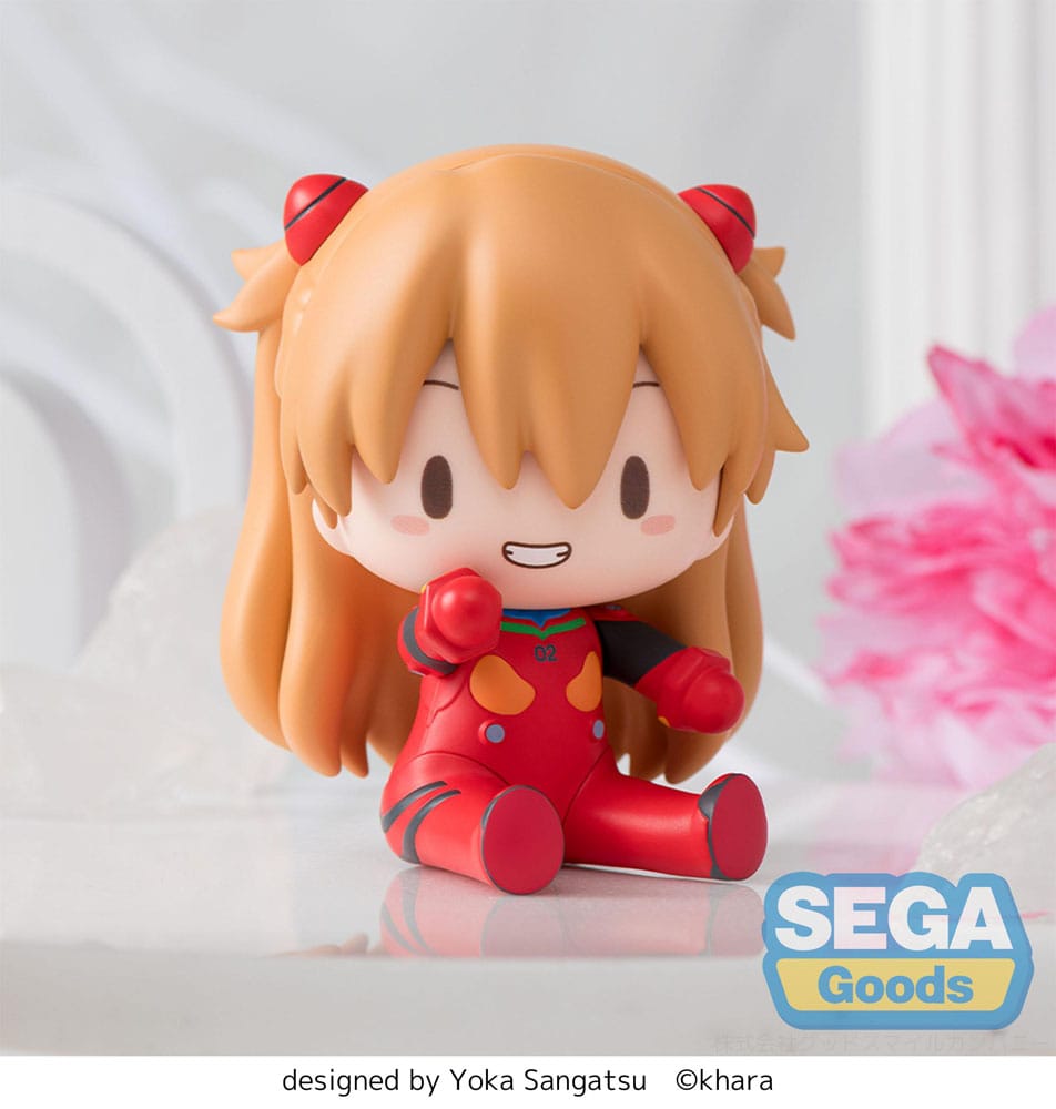 Evangelion: Nieuwe Theatrale Editie Fuwa Petit Chibi Figuur Asuka Plug Suit 8 cm