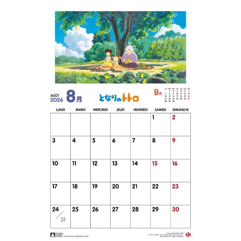 My Neighbor Totoro Kalender 2026 *Franse versie*