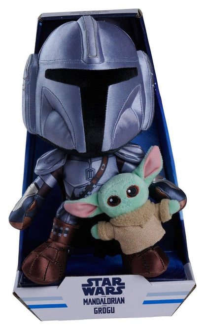 Star Wars Mandalorian Pluche Figuur Mandalorian & Mini Grogu 25 cm