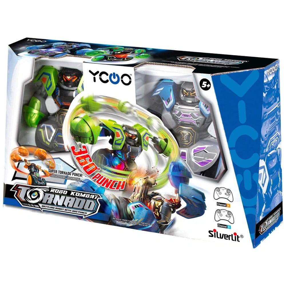 Silverlit Robo Kombat Tornado op afstand bestuurbare robots 2er - Set groen/blauw