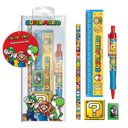 Super Mario 5-delige briefpapier set