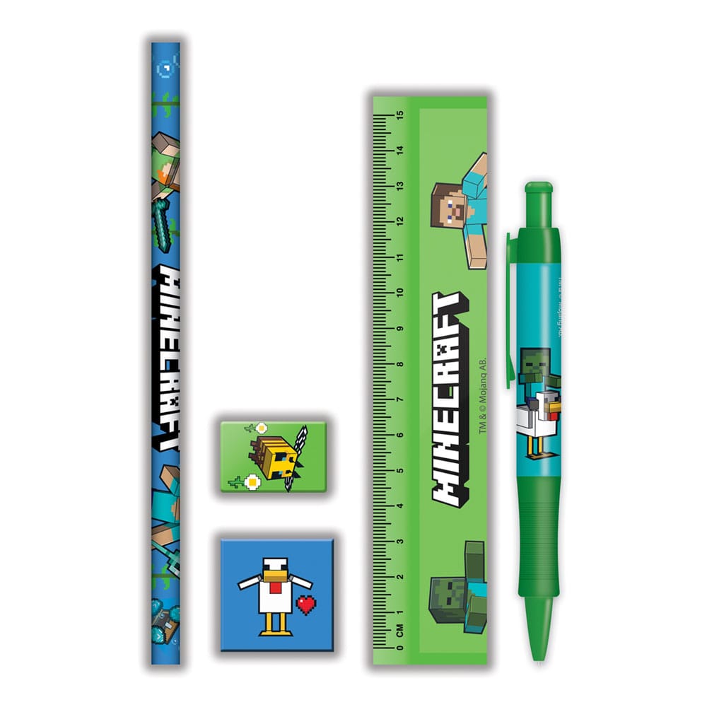 Minecraft 5-delige briefpapier set