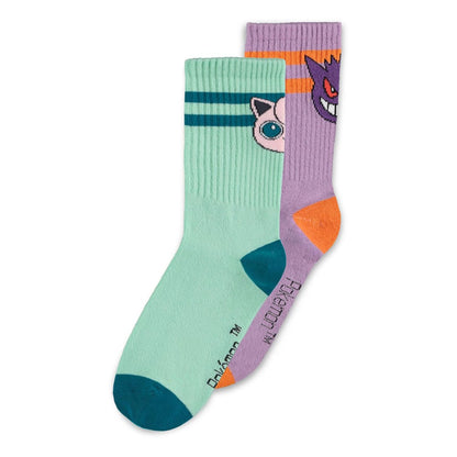 Pokemon Socks 2-Pack Heads Gray 35-38
