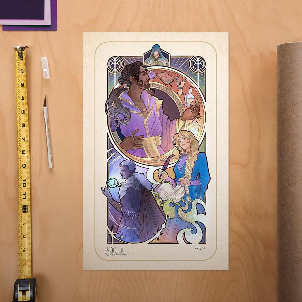 Cruciale rol Art Print Matthew Mercer: 10e verjaardag Art Nouveau-illustraties 46 x 28 cm - niet ingelijst