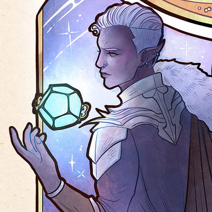Cruciale rol Art Print Matthew Mercer: 10e verjaardag Art Nouveau-illustraties 46 x 28 cm - niet ingelijst