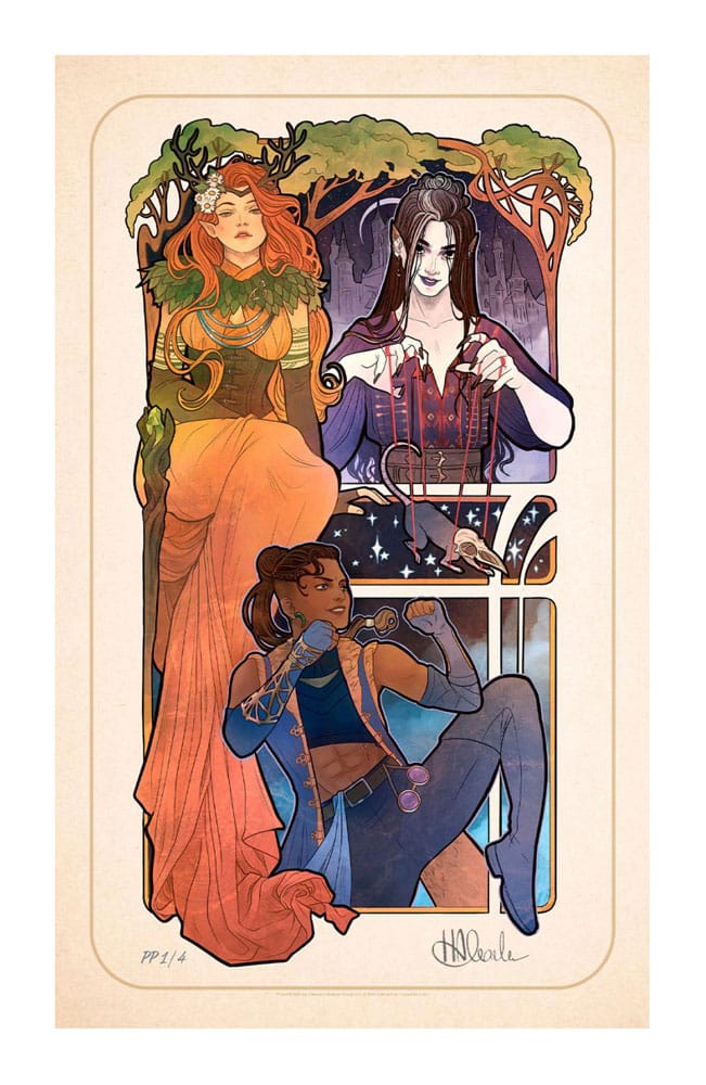 Cruciale rol Art Print Marisha Ray: 10e verjaardag Art Nouveau-illustraties 46 x 28 cm - niet ingelijst