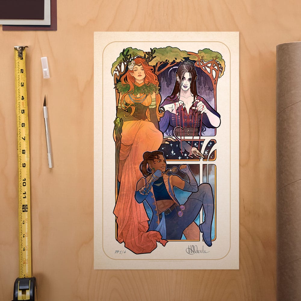 Cruciale rol Art Print Marisha Ray: 10e verjaardag Art Nouveau-illustraties 46 x 28 cm - niet ingelijst