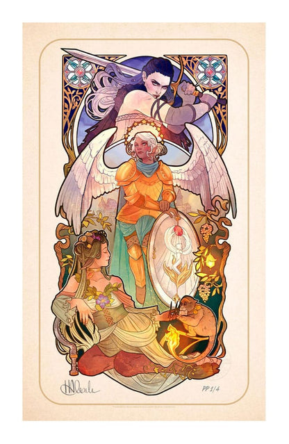 Cruciale rol Art Print Ashley Johnson: 10e verjaardag Art Nouveau-illustraties 46 x 28 cm - niet ingelijst