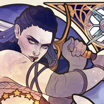 Cruciale rol Art Print Ashley Johnson: 10e verjaardag Art Nouveau-illustraties 46 x 28 cm - niet ingelijst