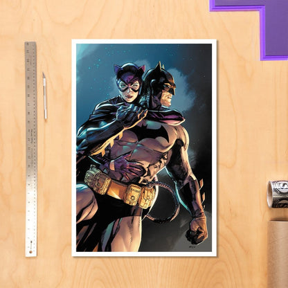 DC Comics Art Print Batman & Catwoman 61 x 41 cm - niet ingelijst