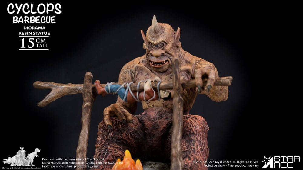 Ray Harryhausen Diorama 1/8 Cyclops Barbecuescène 17 cm